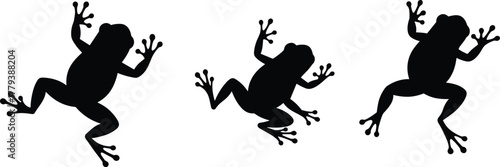 Frog, Animal, Amphibian, Wildlife, Nature, Jump, Leap, Climb, Creature, Pet, Wild, Silhouette, Vector, Design, Illustration