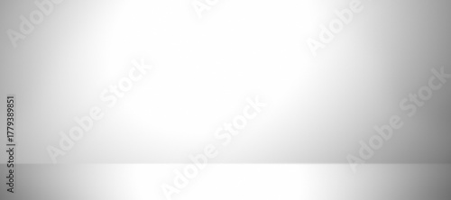 Clean minimalistic background with smooth gradient lighting, transitioning from light gray to white. Abstract empty studio backdrop with a soft shadow floor effect, creating depth and simplicity.