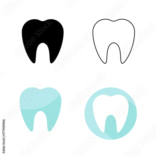 Dentistry Vector Icon Set, Tooth vector icon