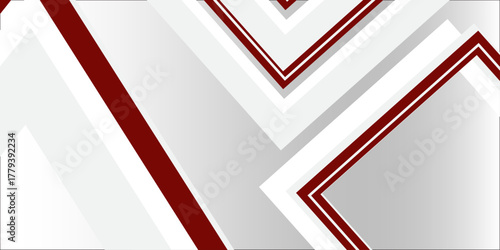 Red Geometric Lines Abstract Vector Design on White Background .Geometric abstract design with intersecting red and white lines creates a dynamic. Creative background for digital media,