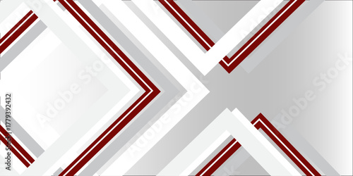 Red Geometric Lines Abstract Vector Design on White Background .Geometric abstract design with intersecting red and white lines creates a dynamic. Creative background for digital media,