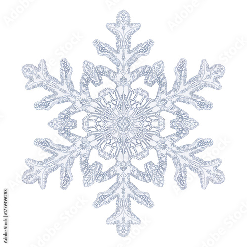Unique Snowflake Design With Intricate Details and a Shimmering Appearance on...