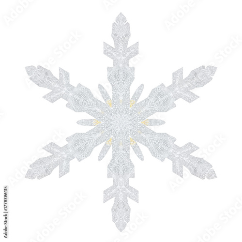 Intricate Snowflake Design Showcasing Delicate Patterns and Bright Details fo...