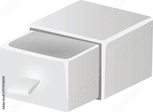 White chest home box. vector