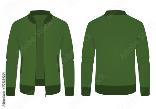 Male green jumper. vector illustration	