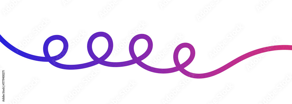 Obraz premium Minimal colorful grainy texture gradient wave ribbon design. Abstract flowing line with loop and smooth curve art illustration design 