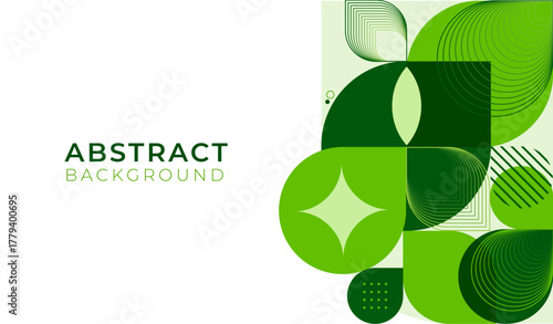 Abstract geometric green presentation design. Modern Green Layout for Presentation, Background, Banner, Brochure, Flyer, Poster. Vector templates