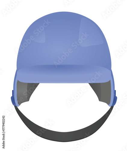 Blue baseball helmet. vector illustration	
