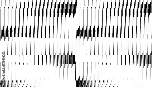 Smooth transition pattern with geometric shapes for sporty and modern background. Black isolated on white background. Vector Format Illustration 