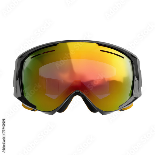High-quality Ski Goggles With Vibrant Yellow and Orange Reflective Lenses for...