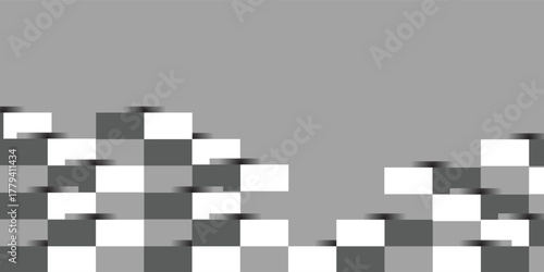 Minimal 3D abstract background with floating grayscale cubes casting shadows on a flat surface. Modern geometric design suitable for tech or digital layouts, Modern