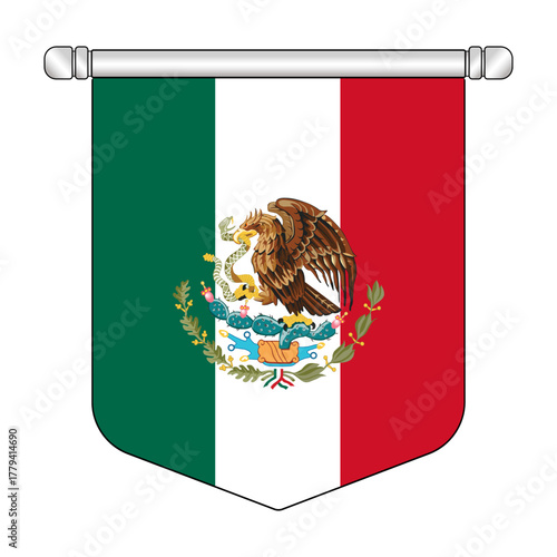 Equatorial Mexico National Banner Symbol Hanging