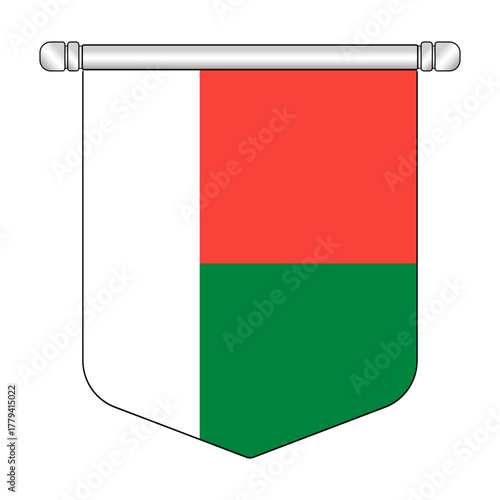 Equatorial Madagascar National Banner Symbol Hanging