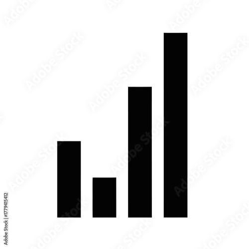 Abstract representation of growth with three ascending bars symbolizing progress against a plain backdrop