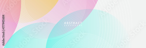 Colorful abstract background overlap layer on bright space with circles effect decoration. Modern graphic design element multicolor style concept. simple design.