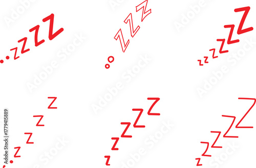 cartoon vector sleep symbol doodle illustration 