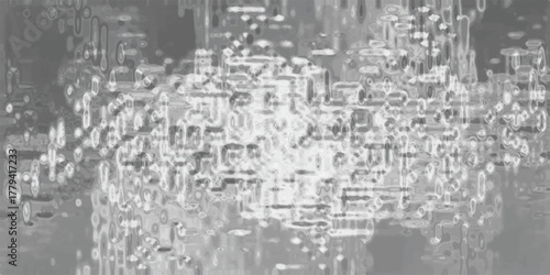 Abstract grayscale digital art with a luminous central cluster of organic shapes and textured patterns, suggesting a futuristic or scientific concept with a bright, energetic focal point