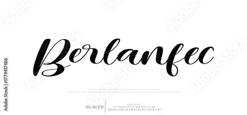 incomplete calligraphy alphabet capital lettering a to z font family