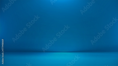 Blue navy studio room. Limbo dark background. Abstract 3d backdrop for product presentation. Minimal wall scene. Showcase, promotion display. Vector stage winter mockup illustration
