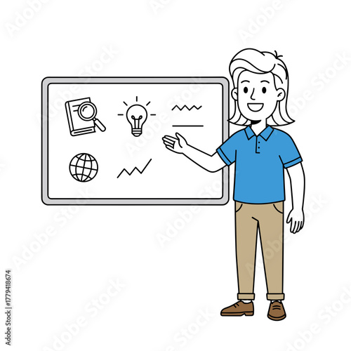 Smiling Young Boy With Backpack Waving Hello Cartoon Vector Illustration Bright Colors Clean Design Isolated on White Background