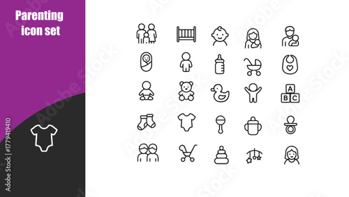 Parenting icon set