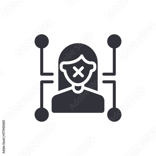 Data Breach Privacy Violation Network Vulnerability Icon