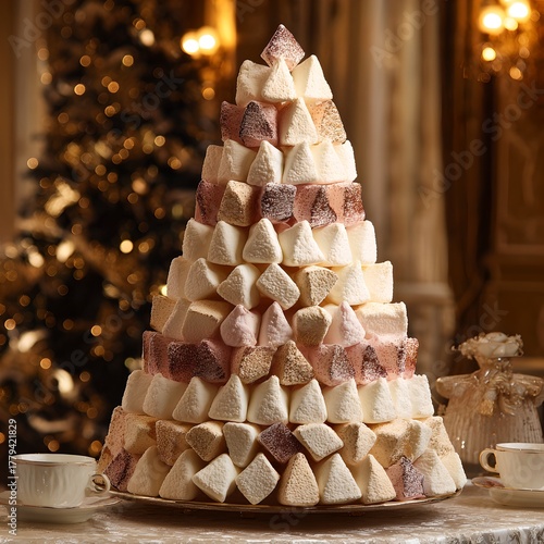 Fototapeta New Year's marshmallows