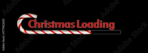 Zuckerstange als Christmas Loading Balken