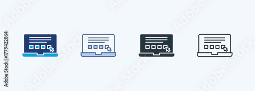 Online Test Icon Multiple Style