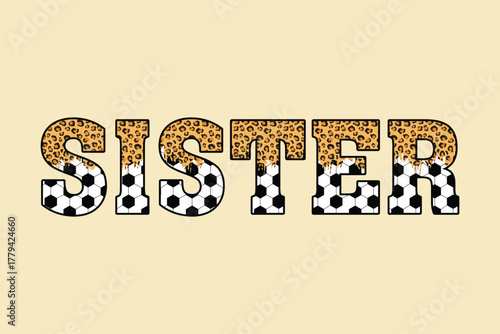 Soccer sublimation t shirt design for sister