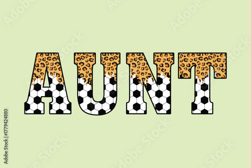 Soccer sublimation t shirt design for aunt