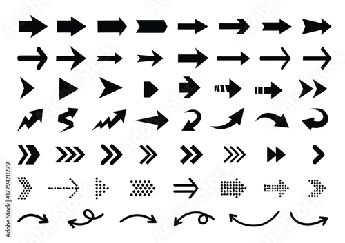 arrow, icon, direction, symbol, pointer, navigation, right, left, up, down, forward, backward, next, previous, play, stop, pause, rewind, fast forward, circle, curve, zigzag, lightning, dotted, graphi
