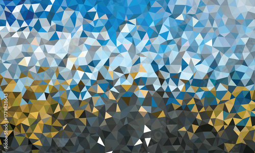 Abstract low poly mosaic pattern with geometric shapes vibrant