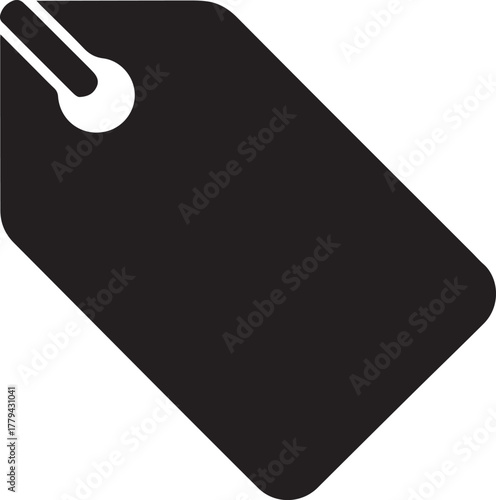 Dark grey price tag vector icon for e-commerce websites and retail promotions isolated on transparent background