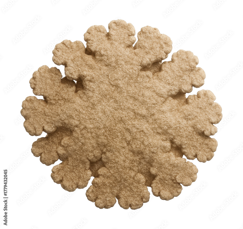 Obraz premium Smooth, powdery-textured crustose lichen in a light brown hue.
