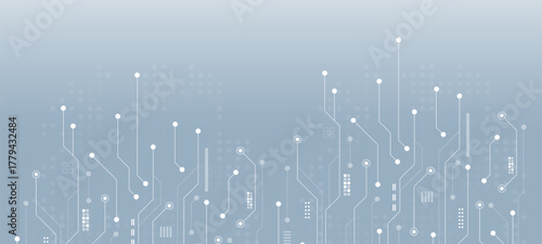 Artificial Intelligence with circuit electric line style. Digital futuristic machine learning design. Clean design poster template.