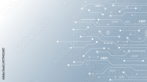 Artificial Intelligence with circuit electric line style. Digital futuristic machine learning design. Clean design poster template.
