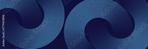 Abstract blue glowing geometric lines modern shiny blue circle lines pattern. Suit for cover, banner, brochure eps10
