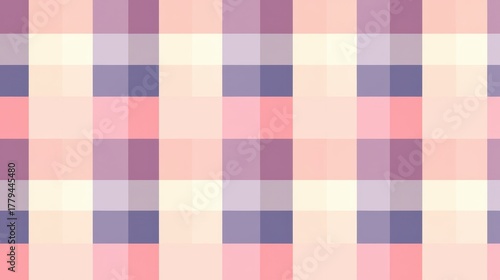 Colorful abstract pattern with squares in soft pink, purple and cream shades suitable for backgrounds, textiles, wallpapers and design projects