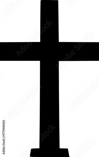 Cross silhouette vector illustration for religion and devotion theme