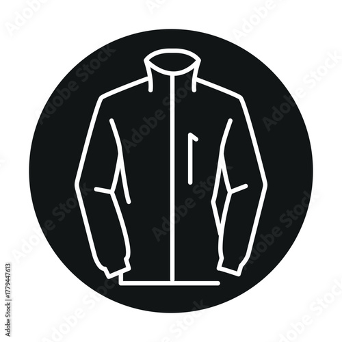 Thermal Fleece black line icon.