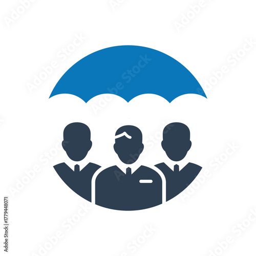 Employee, insurance, life icon. Simple editable vector design isolated on a white background.