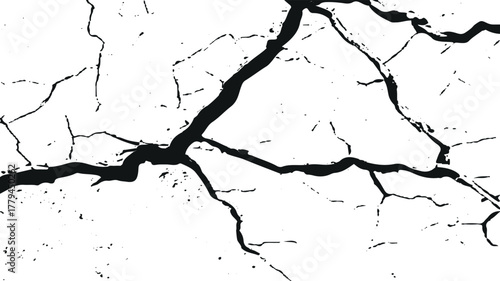 Cracked Texture: Cracked white wall texture. Surface cracks and fissures in ground. crack concrete white wall. Cracked soil texture transparent. Surface cracks and fissures in ground.