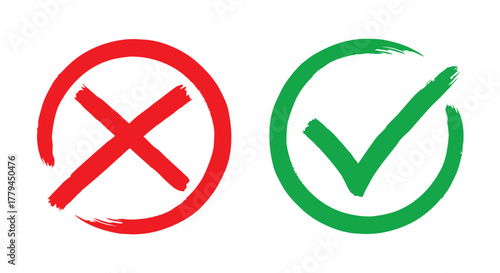 cross, x, check, mark, tick, correct, incorrect, yes, no, true, false, right, wrong, decision, choice, approval, rejection, validation, error, success, graphic, illustration, symbol, sign, brush strok