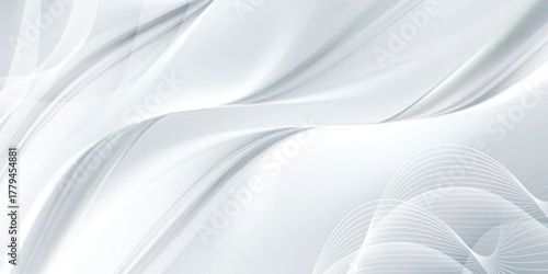 Abstract tech network connection dots. Digital technology and big data analysis background. White background with plexus lines. Geometric background