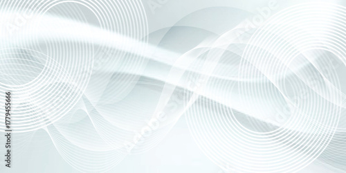 Abstract tech network connection dots. Digital technology and big data analysis background. White background with plexus lines. Abstract circle background