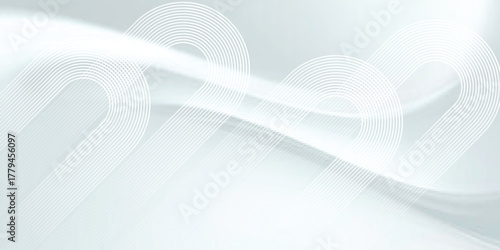 White abstract background with blue glowing geometric lines. Digital technology and big data analysis background. White background with plexus lines.