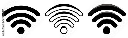 set vector wifi icon. free wifi sign wifi signal symbol design illustration
