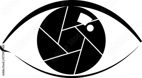 Abstract Eye Camera Lens Symbol