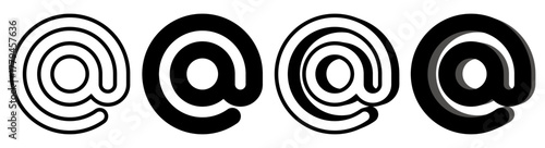 set vector at mail sign. email address symbol design illustration